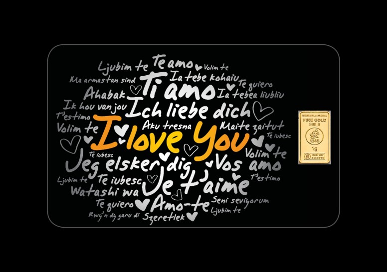 FineCard "I Love You" 1 x 1,0 g.