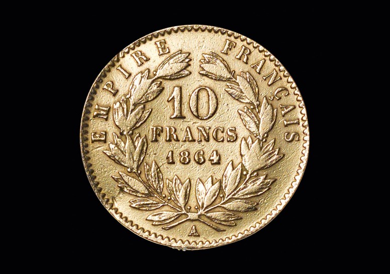 10 FFR Napoleon III GM banküblich