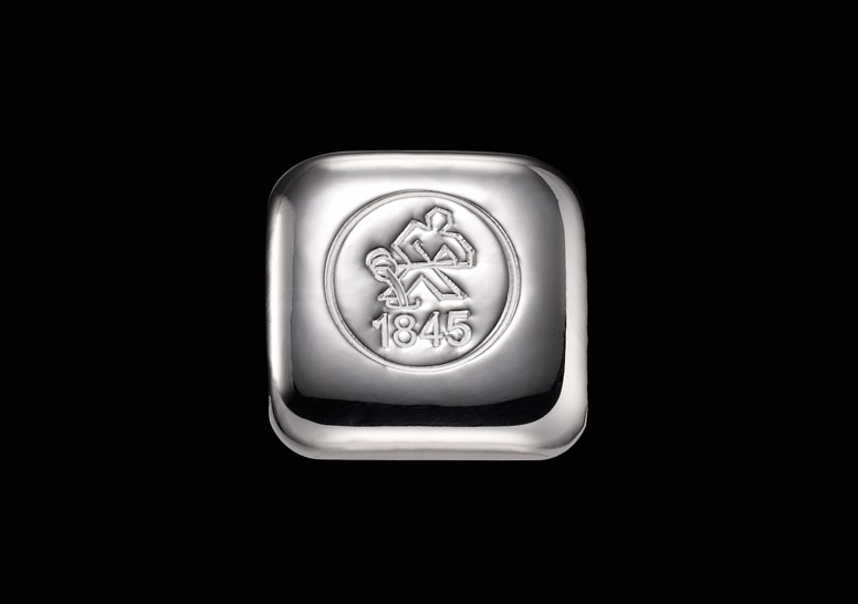 Silberbarren 1 Oz gegossen H+M