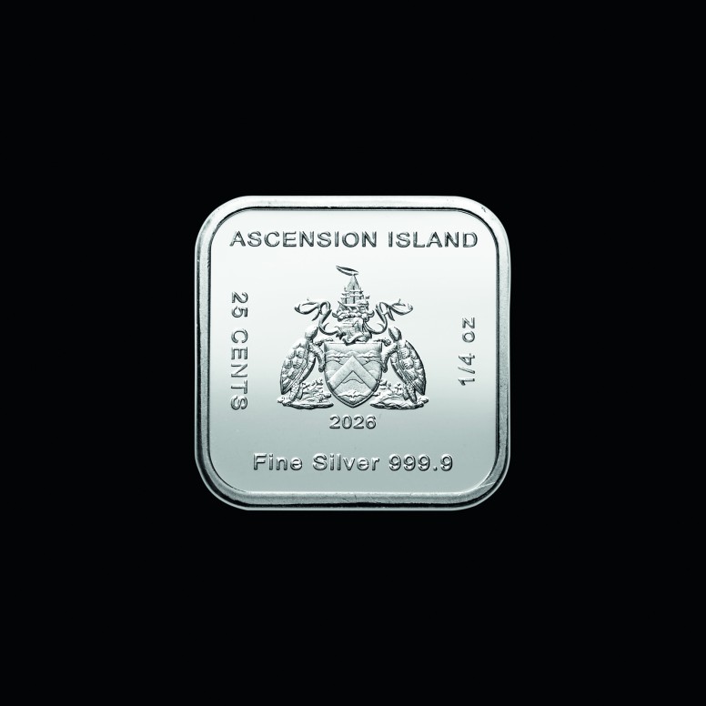 Square CoinBar Tube 60x1/4 Oz Ag 999.9 Asc. Isl.