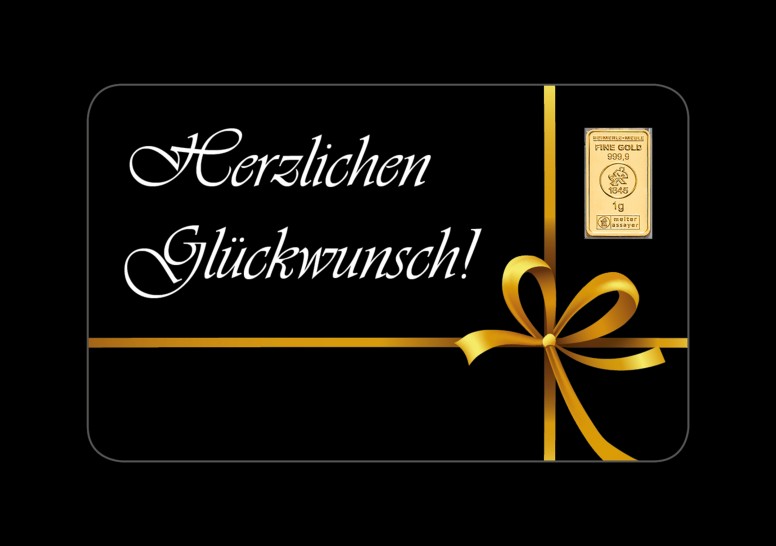 FineCard "Herzlichen Glückwunsch" 1 x 1,0 g.