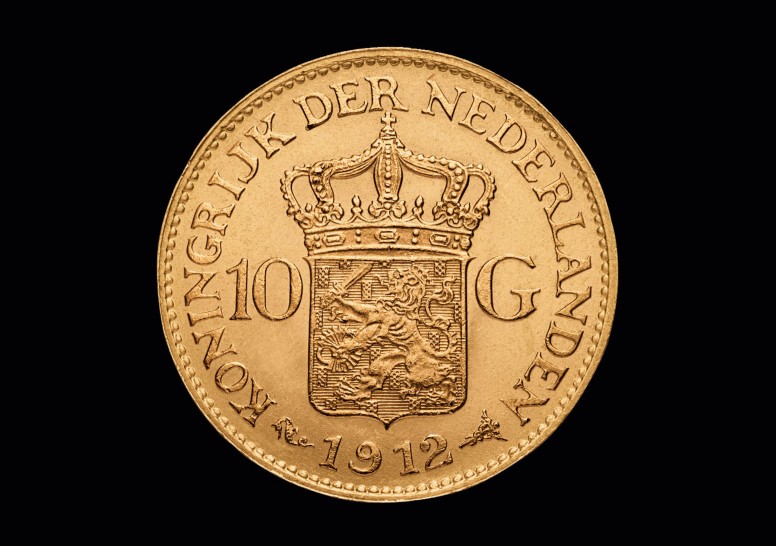 Wilhelmina 10 Gulden GM banküblich