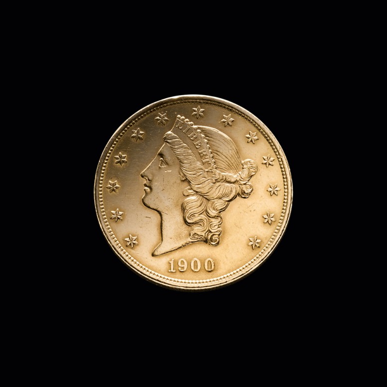 Liberty Head (Frauenkopf) 20 $ GM banküblich