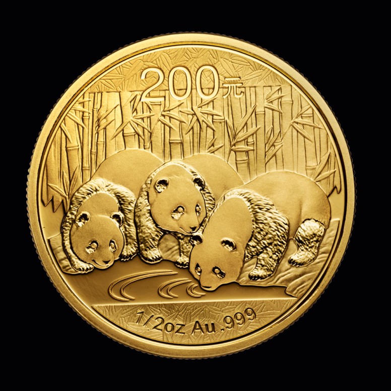 Panda 1/2 Oz GM banküblich