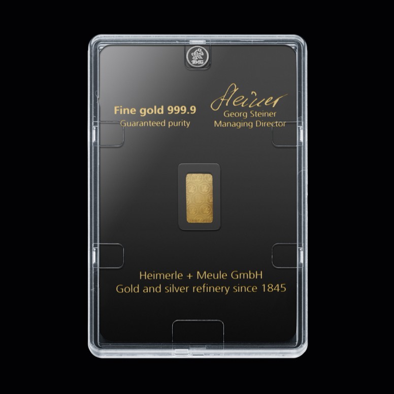 Feingoldbarren 2,5 g, geprägt